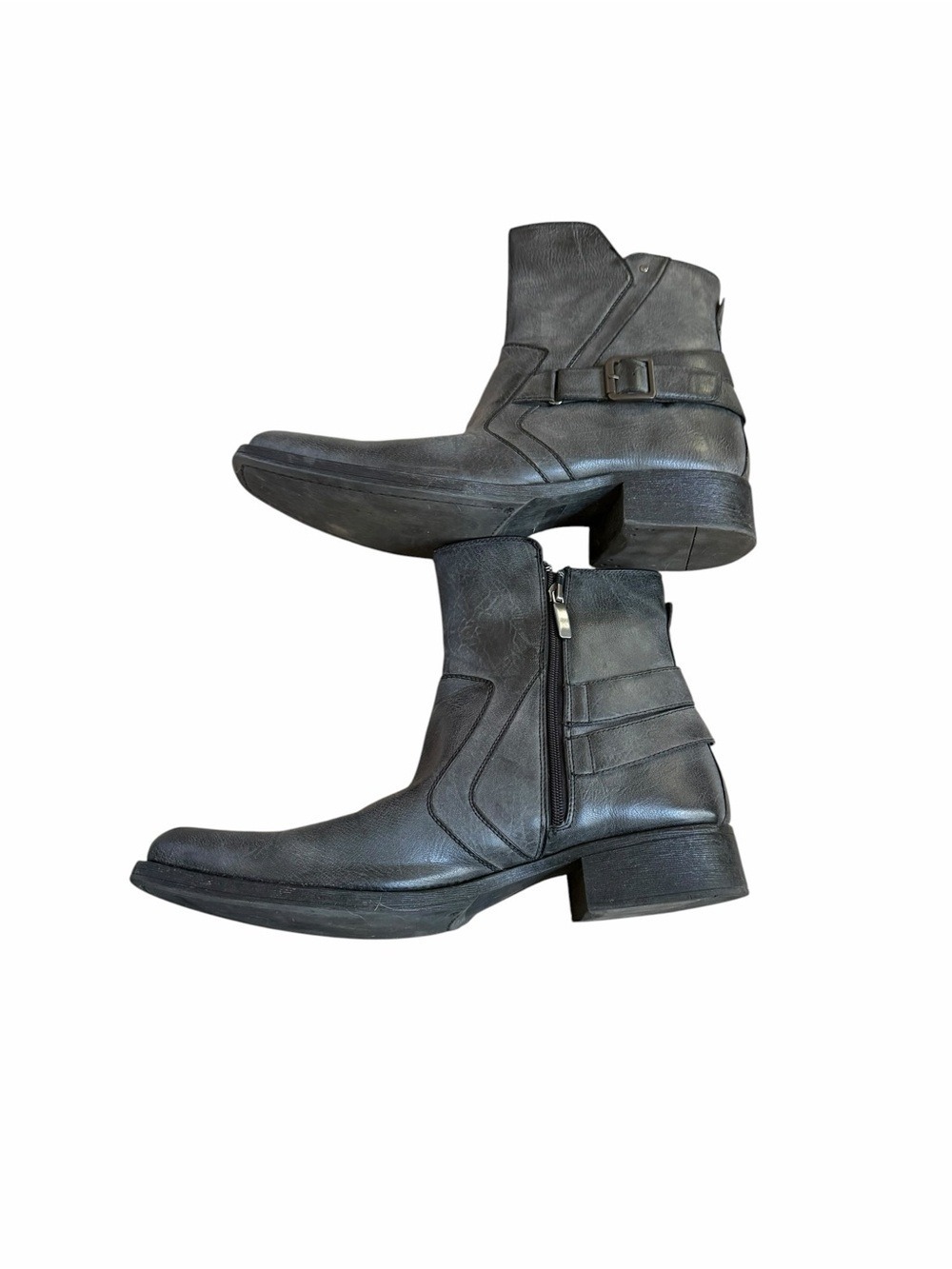 Rock & Republic Men’s Harness Square Toe Faux Leather Harness  Boots Size 13 EUC - Picture 4 of 10